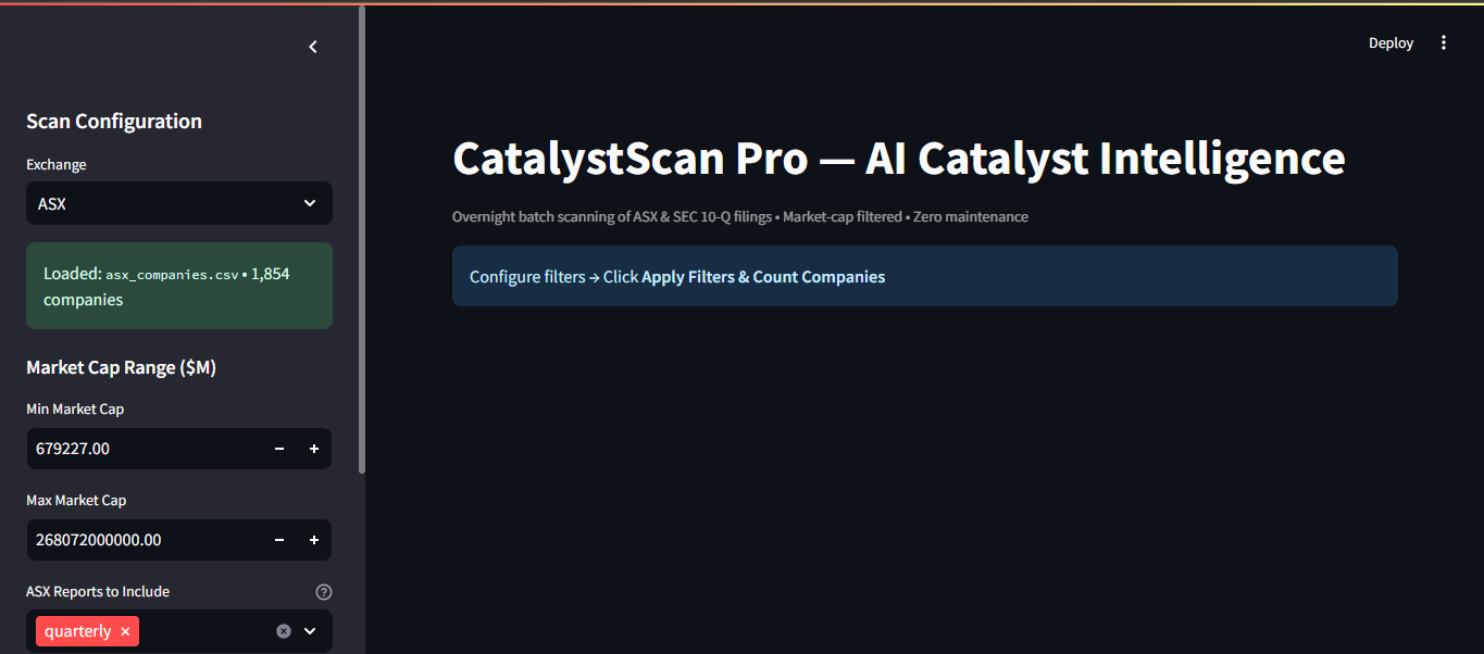 Batch Disclosure — Price-Moving Catalyst Detection